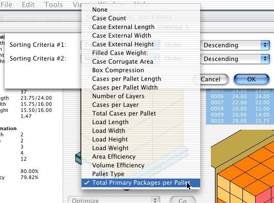 Sorting window